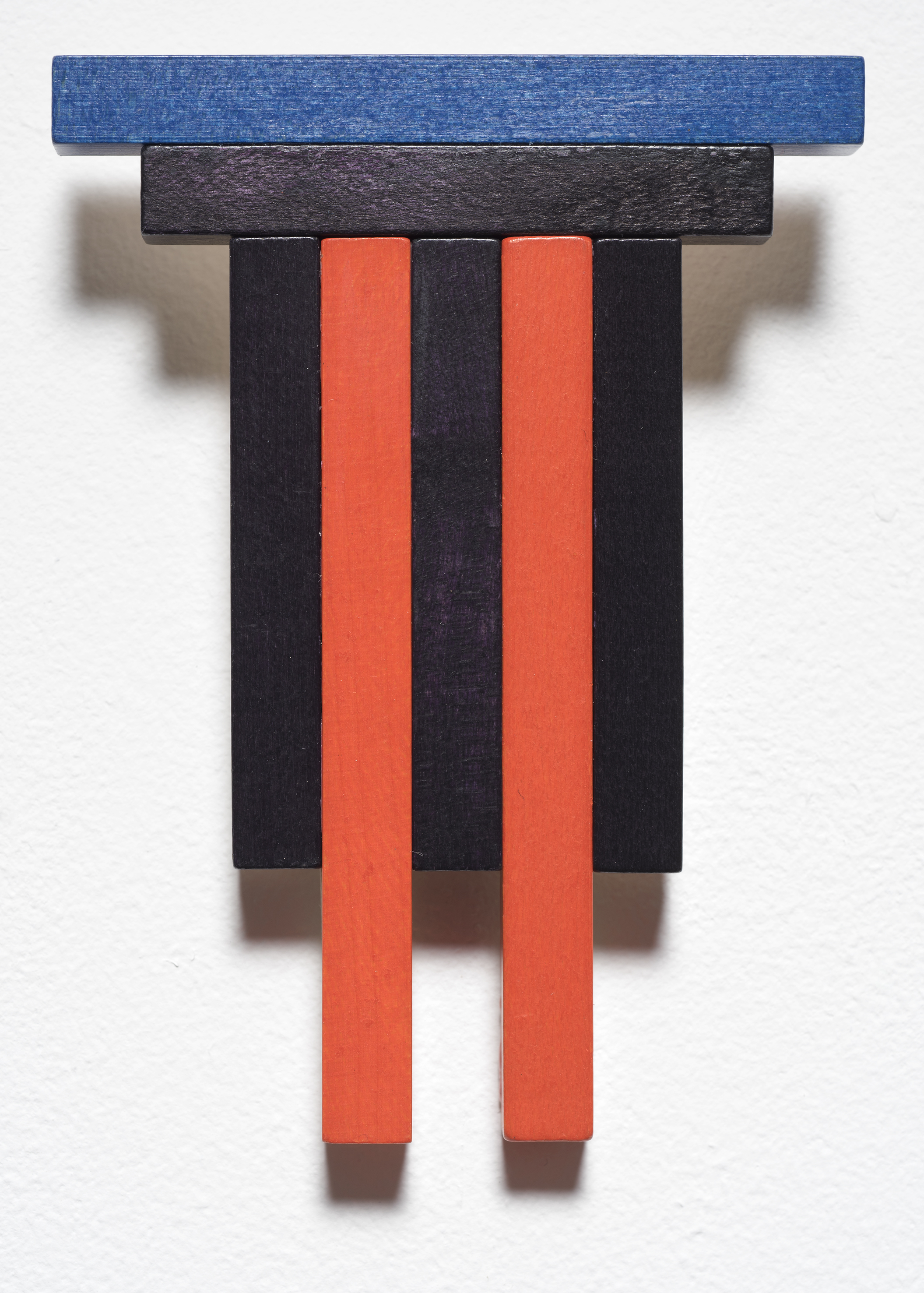 Dierdre Pearce, iron, 2016. 6 x 12 x 1.5 cm. Found objects, balsa, jewellery findings. One of the series Elementals (2016- ). Photograph Brenton McGeachie.